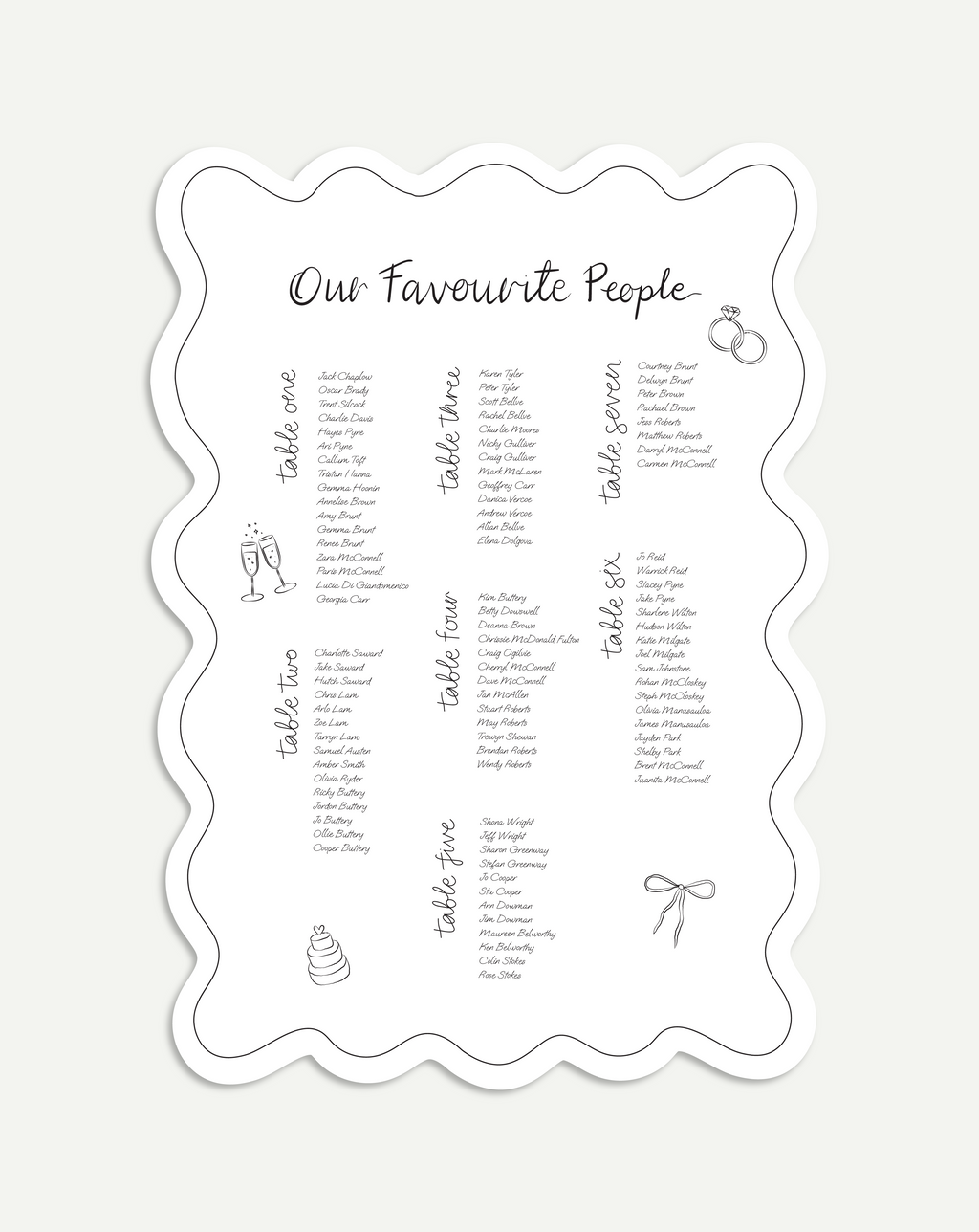 Brie Seating Chart