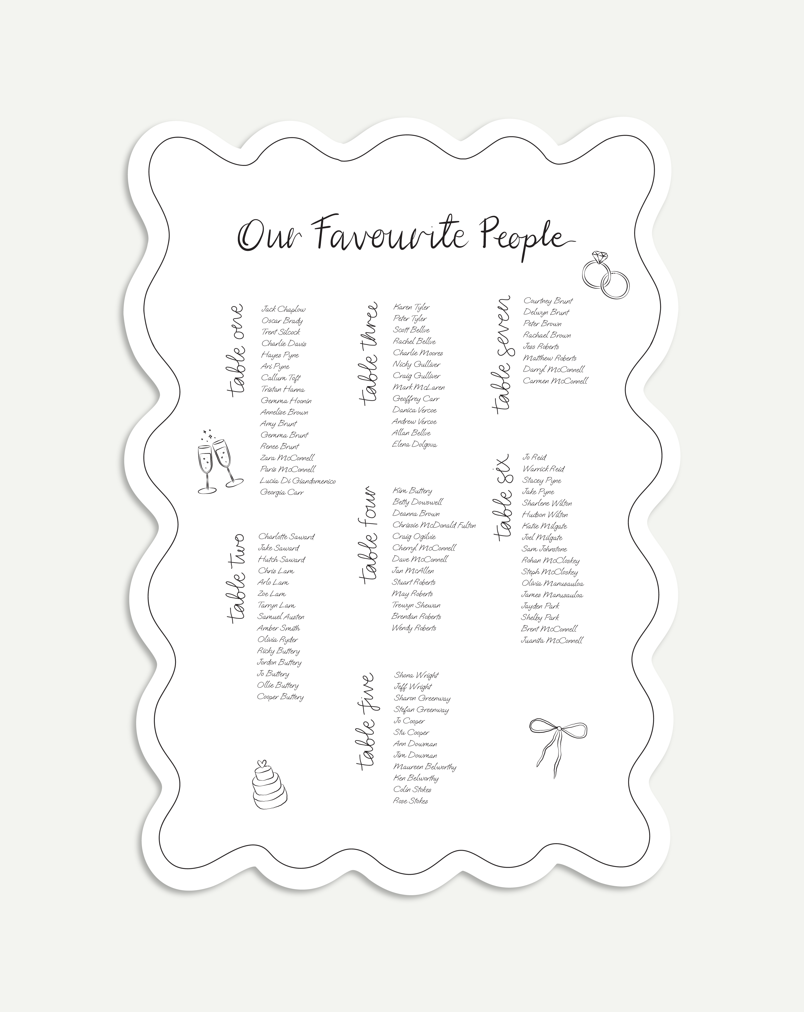 Brie Seating Chart